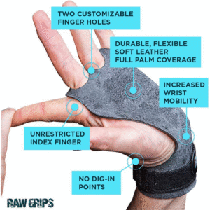 2 Finger Leather Hand Grips